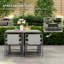 Outsunny 9 Piece Garden Dining Set Cube with Cushions 8 Seater Grey