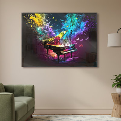 Single Picture Frame LED Illuminated Wall Art Wall Art on Glass / Aluminium
