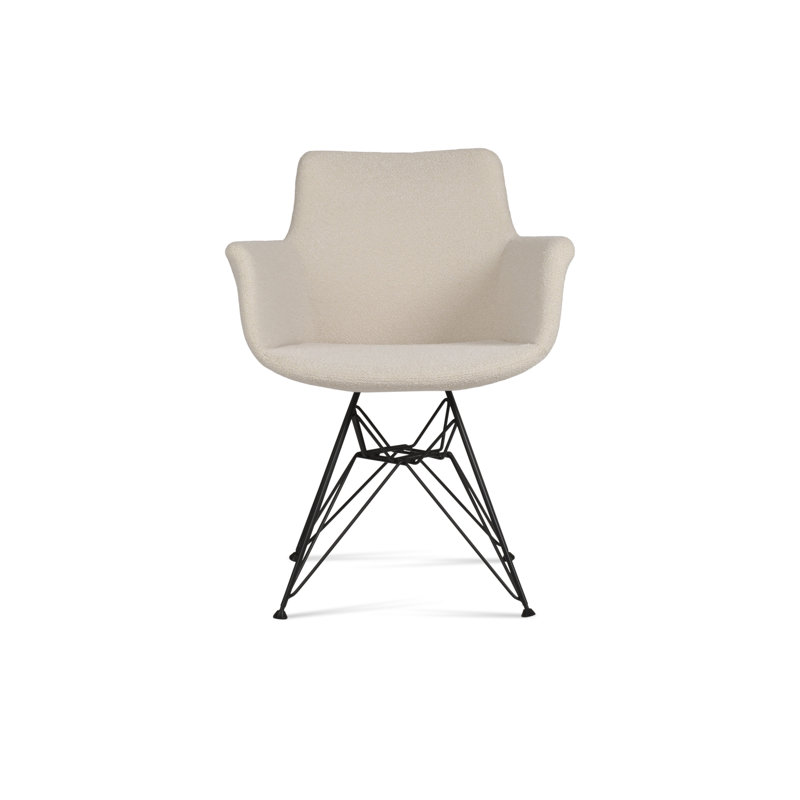 Fauteuil de salle à manger tour Bottega, Noir, Gris