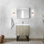 Rustique 30 po W Meuble-lavabo avec comptoir en quartz blanc, robinet et miroir à contrôle tactile de 28 po de large pour comptoir, armoire à pharmacie