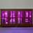 Glass Display Case With 7 - Color Led Strip, Remote Control, And Base For Collectibles In Home Office Antique Dark Oak Grid Doors, Adjustable Shelves, Enabled Lights-124472754