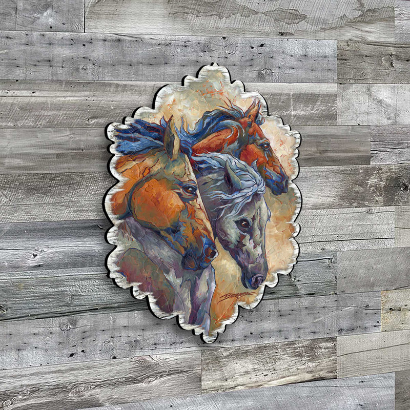 Art mural de porte de cheval Wishek