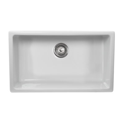 30" x 18" Dualmount Fireclay Kitchen Sink