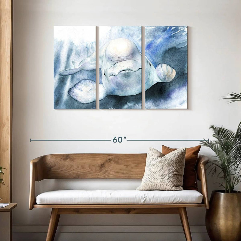 Brampt Beluga Whale, 28" H x 45" W