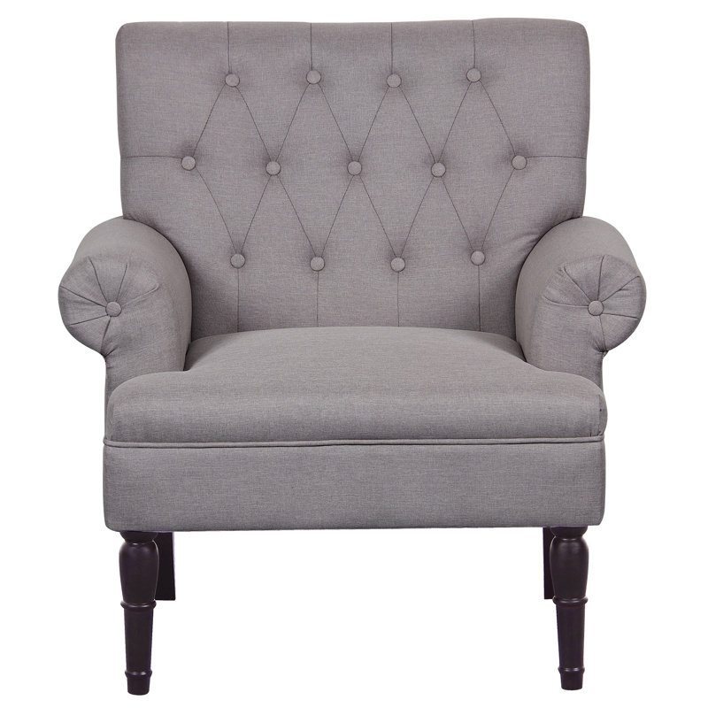 Schleicher Upholstered Armchair, Light Brown Linen