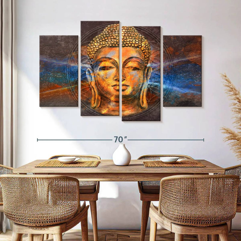 Leisha, tête de Bouddha, H 42 po x l 68 po