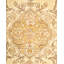 Tapis jaune en laine noué à la main de conception unique 8 pi 2 po x 10 pi 3 po Ohlone