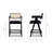 Ergonomic Resin Webbing Back Bar Stool Set for All Settings, Stylish and Durable