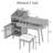 Modern Dressing Table Set With Stool, Drawers And Charging Port-11114143