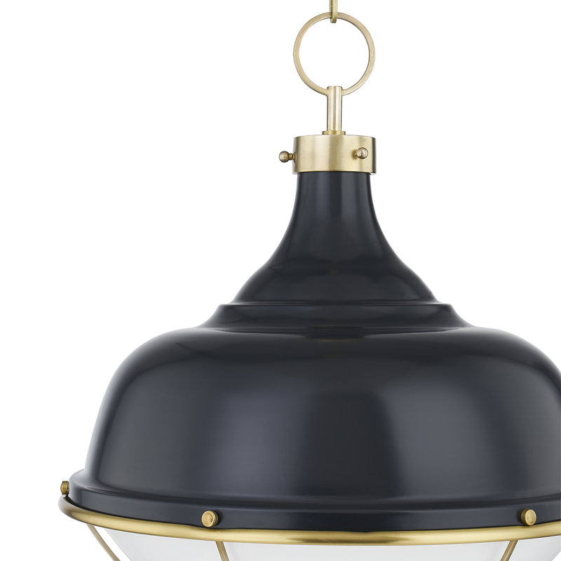 Luminaire suspendu 1 lumière Holkham, Bleu très foncé
