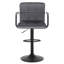 Haymark Swivel Upholstered and Faux Leather Adjustable Height Bar Stool with Steel Frame-1189708135