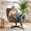 Faux Leather Swivel Accent Chair-725174865