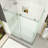 Coraline 56" - 60" W x 33.875" D x 76" H Frameless Sliding Shower Enclosure w/ Frosted Glass-31563281