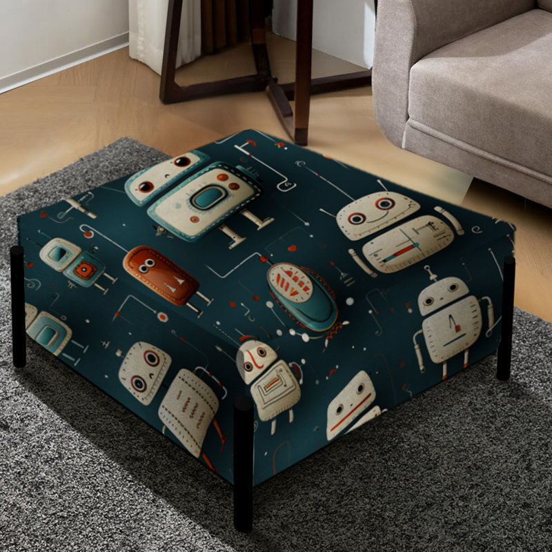 Robot Robot For Teens - grand repose-pieds carré pour chambre d'enfant