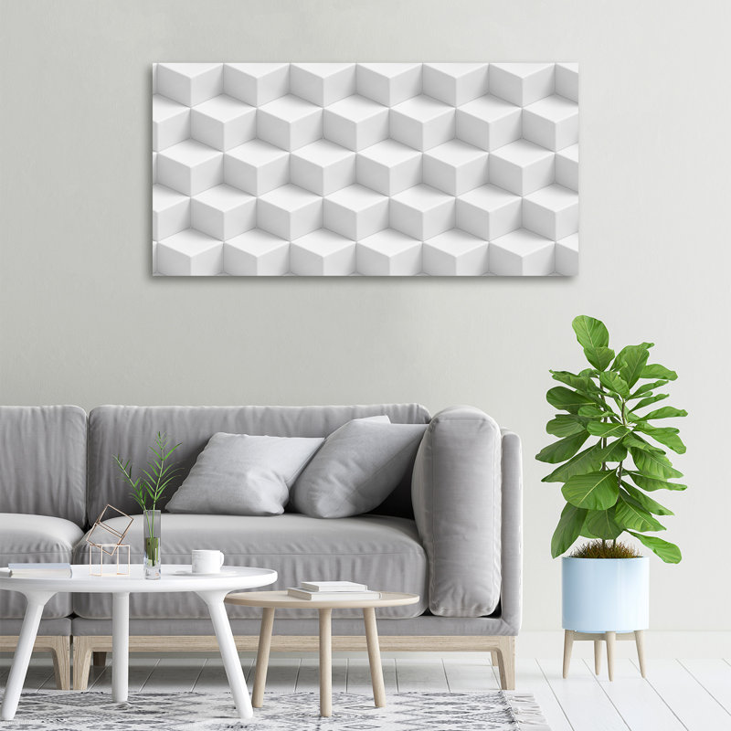 3D Abstraction - Print, 70cm H x 100cm W x 4cm D, Glass