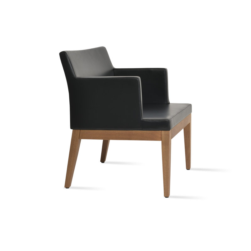 Fauteuil Soho, Similicuir noir