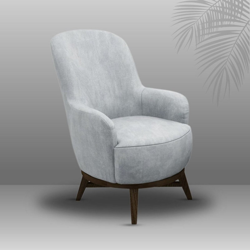 Bettyanne Velvet Accent Chair, Silver