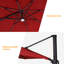 Parasol de patio décalé en porte-à-faux à DEL 11 pi avec base Darcie-May-437990477