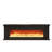 French Cream Retro Style Oak Fireplace Cabinet in White/Black, Villa Living Room Integrated Simulated Flame Heating TV Stand & Entryway Console-128941270-128941267