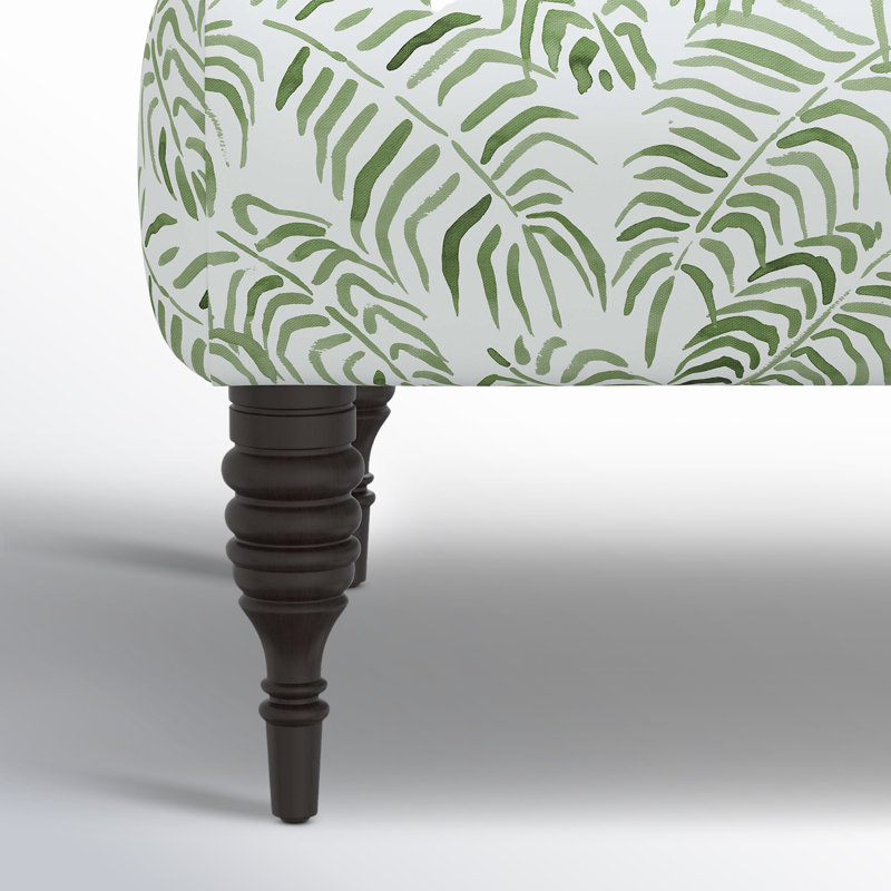 Fauteuil en coton de 32 po de largeur Allura, Vert palmier aquarelle