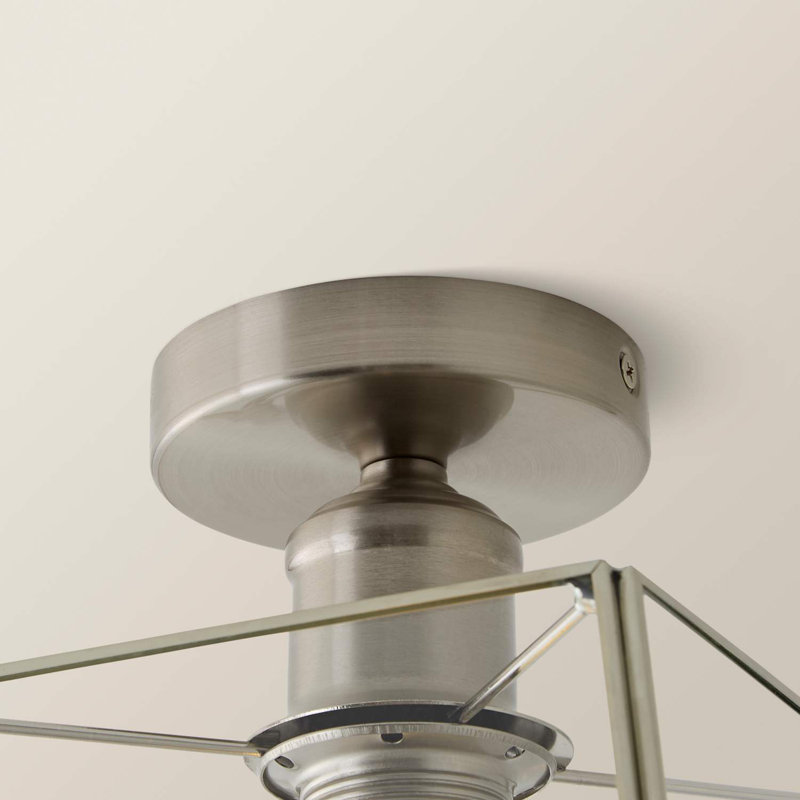 Glass Flush Mount, Brushed Nickel