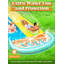 Glissades d'eau de 22,5 pi avec 2 planches, 2 couloirs de course coulissants et arroseurs, jouet d'été pour la pelouse, fruits
