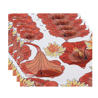 Amergin Polyester Floral Rectangle Placemat