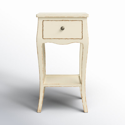 Radikha Solid Wood End Table with Storage