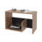 Vega Side Table In Melamine With Open Storage, Light Oak And Wengue-672434053