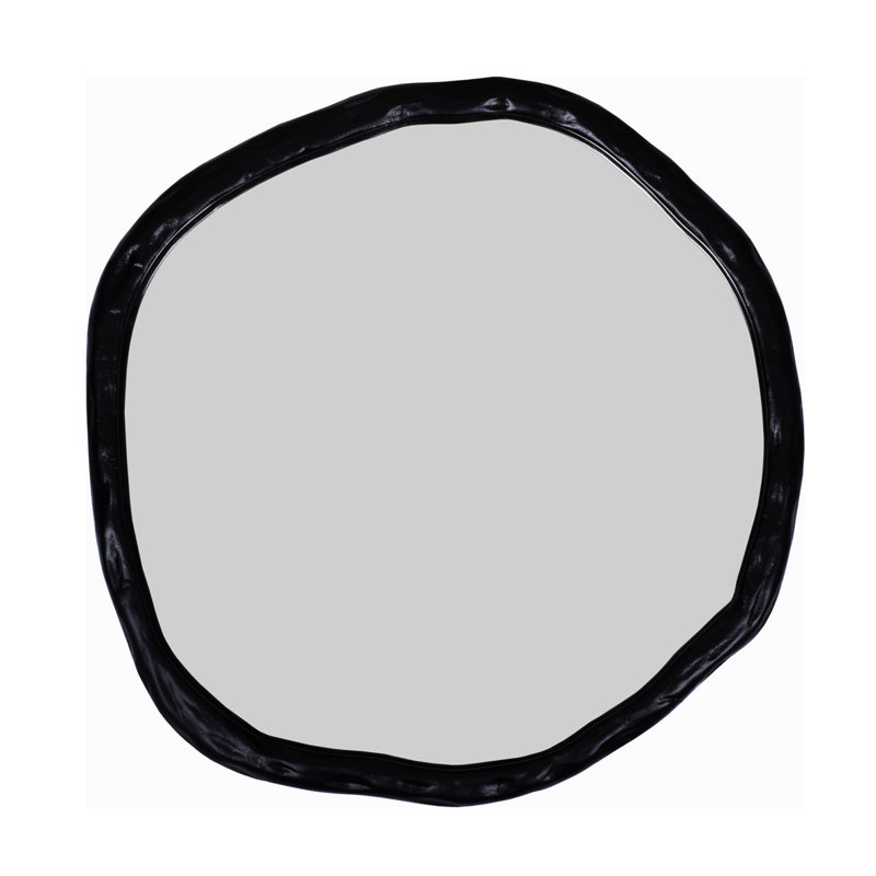 Nola Aluminum Novelty Mirror, 24" x 24", Black