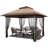 12 Ft. W x 12 Ft. D Metal Patio Gazebo, Metal Frame Canopy with Double Roof, Outdoor Canopy Tent with Portable Carrying Bag, Party Tent for Garden-112380089