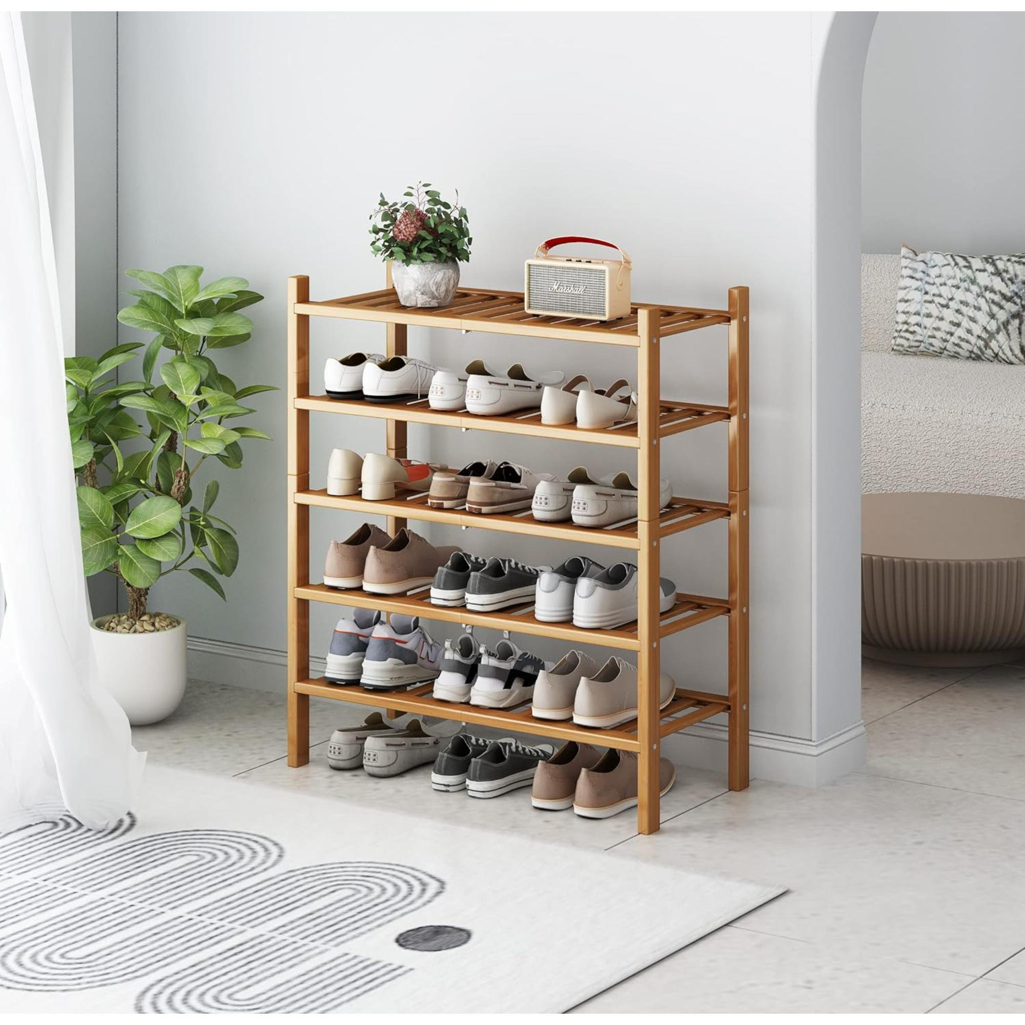 Rebrilliant 5-Tier Free Standing Shoe Racks, Stackable | Beautiful ...