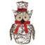 Décoration de Noël 21 po Hibou en rotin lumineux scintillant