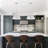 1-Light White Marble Finish Dome Pendant Light