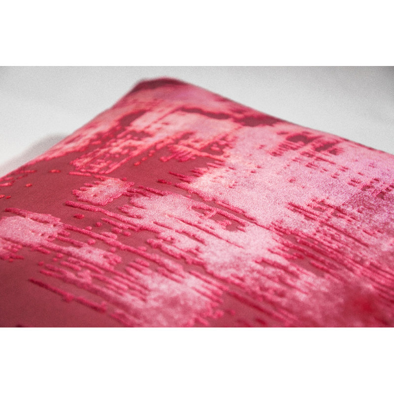Brush Stroke Square Pillow Cover & Insert, Boysenberry, 20"H x 20"W