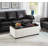 Contemporary Storage Ottoman Bench, Storage Bench With Tray Top
