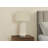 Table Lamp, 31 Inch Raised Texture Beige Ceramic, Ivory Linen Shade