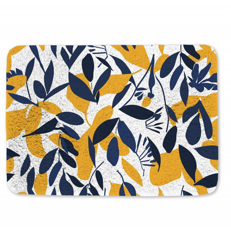 Cila Microfiber / Microsuede Non-Slip Bath Mat, 17" W x 24" L