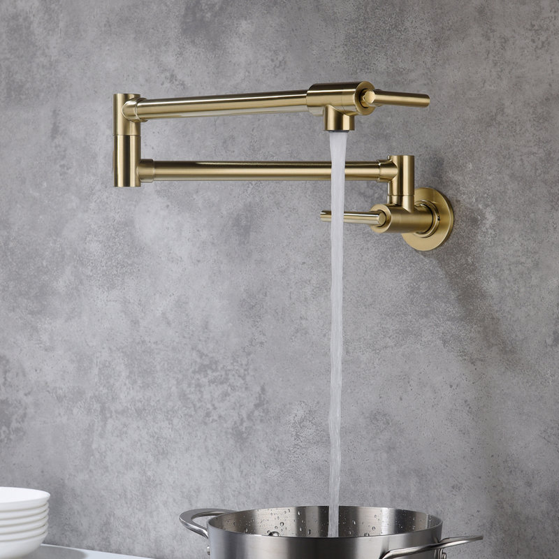 Pot Filler Faucet Wall Mount, Gold