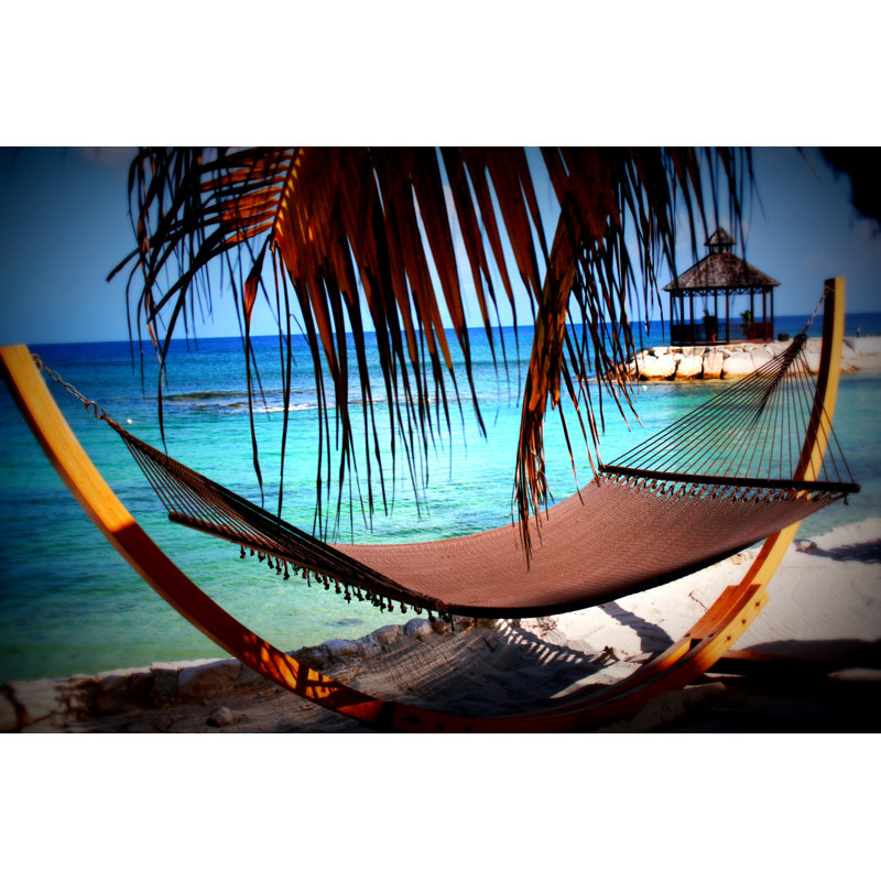 Hammock On The Beach - Wrapped Canvas Print, 61cm H x 91cm W x 3.8cm D