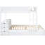 Lit simple superposé simple avec lit gigogne, rangement pour bureau blanc