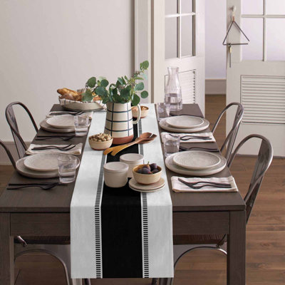 Modern Striped Blended Linen Tablecloth