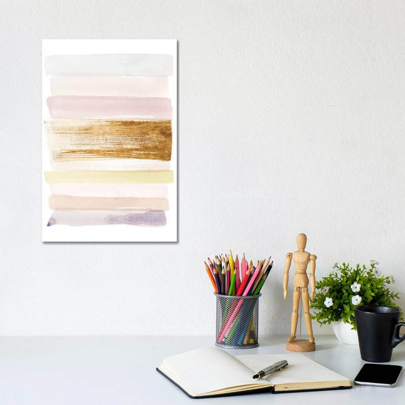 Pastel Sweep II by Grace Popp - Wrapped Canvas Painting, 20.32 cm H x 30.48 cm W