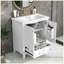Meuble-lavabo moderne multifonctionnel avec lavabo et tiroir-105353019