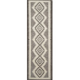 Mesa Hand Knotted Wool Southwestern Area Rug in Ivory/Heathered Gray/Dark Gray