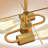 2-Light Rattan Drum Shade Dimmable Semi Flush Mount Ceiling Light with Gold Finish