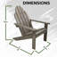 Kress Foldable Outdoor Adirondack Chair