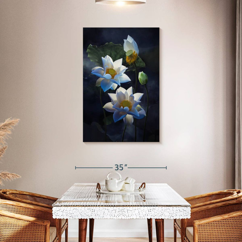 Harnek Mysterious Lotuses, 45" H x 30" W