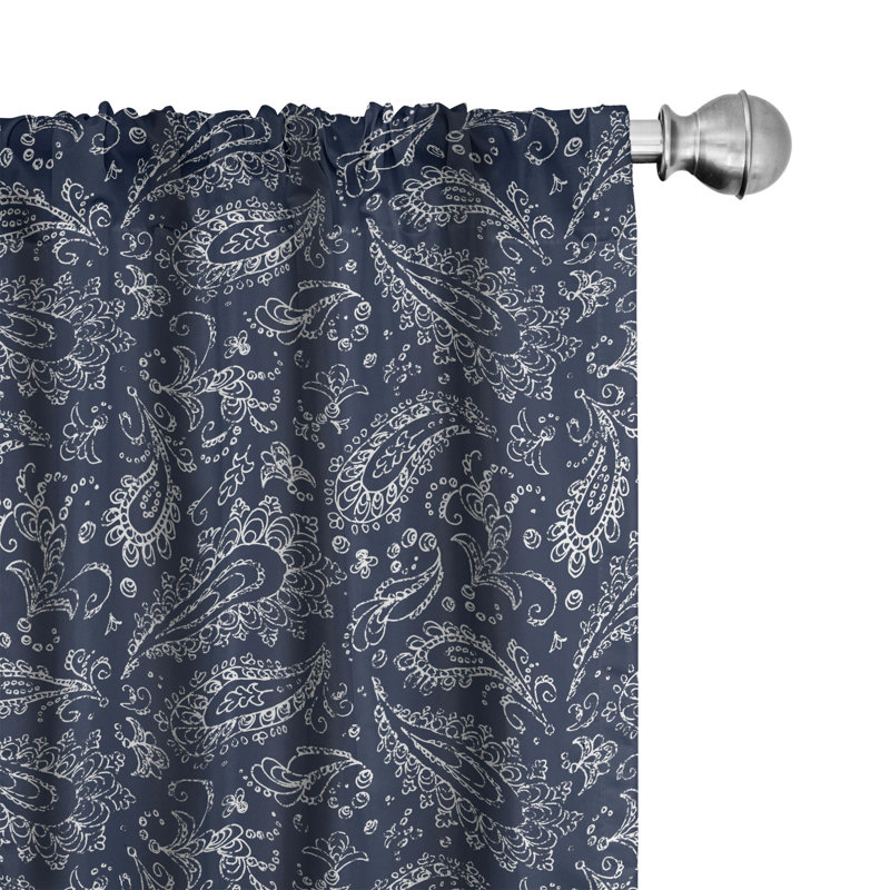 Panneau coulissant semi-diaphane avec passe-tringle Paisley, 28 po x 84 po