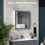 Armoire de rangement murale pour salle de bain, armoire à pharmacie, armoire de salle de bain moderne avec miroir